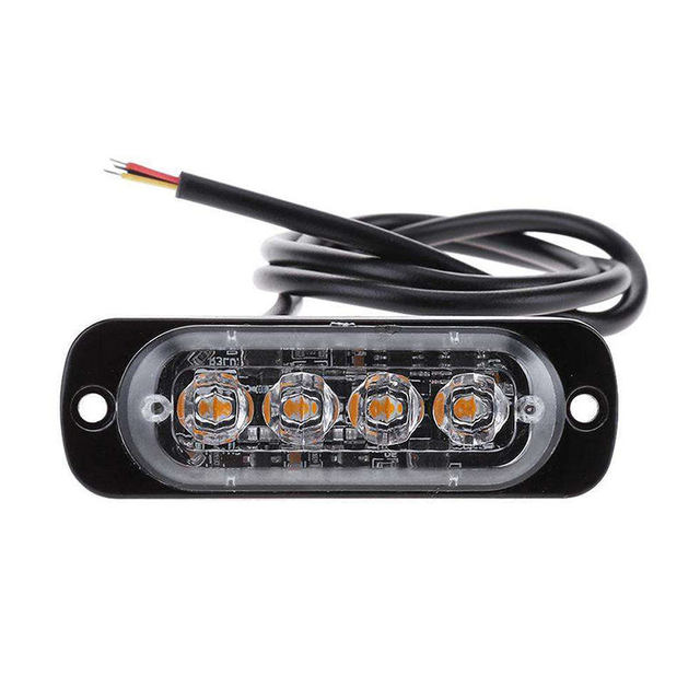 Vehicle Emergency Strobe Lights Led 4smd Amber Strobe Lights for Trucks Led Car Flash Lights