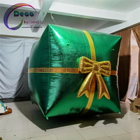 Boîte cadeau gonflable verte pour événements de Noël, fêtes, accessoires photo et décoration de vitrine