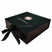 Boîtes de rangement de luxe personnalisées pour cadeaux capillaires, avec fermeture à ruban, pour emballage de mèches de cheveux en soie vierge, avec logo
