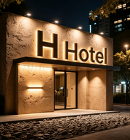 Enseigne lumineuse LED 3D personnalisée en acrylique, étanche, pour extérieur, logo d'entreprise, signalétique, décoration de façade de magasin ou d'hôtel