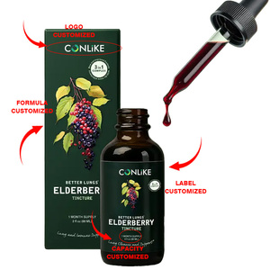 Gouttes <span class=keywords><strong>de</strong></span> Teinture <span class=keywords><strong>de</strong></span> <span class=keywords><strong>Sureau</strong></span> Entièrement Naturelles à Marque Blanche pour la Santé Buccale et l'Éclat, Vitamines, 30ml, Soutien Immunitaire pour Enfants, Amélioration Osseuse - Product Image 3