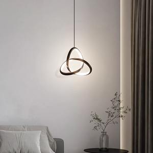 Nouvelle lampe suspendue moderne minimaliste en aluminium noir pour chambre à coucher, petite lampe de <span class=keywords><strong>chevet</strong></span>, luxe haut de gamme, élégante, nordique, double usage, à ventouse - Product Image 3