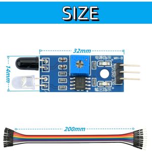Module de capteur IR MTDELE, 10 pièces, détection de proximité infrarouge pour robot de voiture intelligent Arduino - Product Image 2