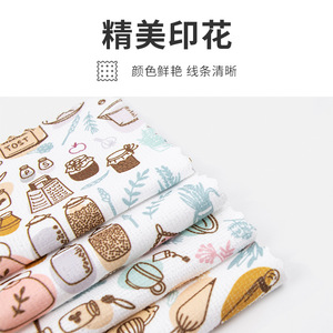 Chiffon de nettoyage de cuisine imprimé, rectangulaire, imprimé de dessins animés, absorbant, anti-taches d'huile, torchon pour la maison, serviette en microfibre - Product Image 2