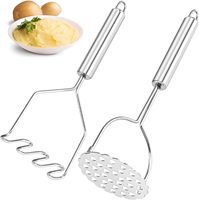 2 Stuks Aardappelstamper Roestvrijstalen Pers Keuken Gereedschapsdraadstamper Voor Aardappelen, Avocado 'S, Bonen Of Fruit & Vegetab