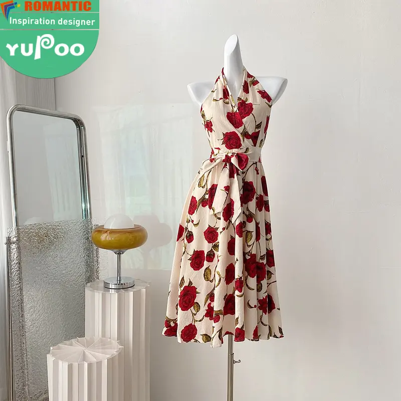 6684-73-102 वस्त्र निर्माता कस्टम महिला कपड़े थोक प्रोम परिधान सुरुचिपूर्ण विंटेज महिला ओम स्टॉक लंबी पोशाकें