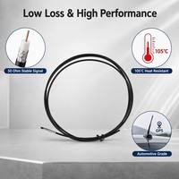 Cable Coaxial ELESUN RG174 de Alta Flexibilidad y Baja Pérdida con Conductor de Cobre Desnudo y Blindaje, Apto para Antenas, GPS y WiFi