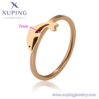 A00548392 Bijoux Xuping Acier inoxydable Charme de mode Animal Mignon Anneau dauphin pour fille enfant
