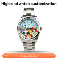 Reloj de Pulsera Mecánico Cronómetro Superlavitario de Acero Inoxidable Unisex con Esfera de 40 mm, Estilo Deportivo Moderno y a la Moda