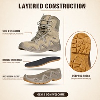 Bottes tactiques KMS OEM en gros – Confortables, pour activités de chasse et entraînement en extérieur, mi-montantes, durables, type jungle