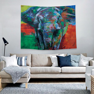 2020 nueva llegada Impresión Digital 3d impreso Hippie de elefante moderno barato <span class=keywords><strong>Mandala</strong></span> indio en Star tapiz de pared colgante - Product Image 3