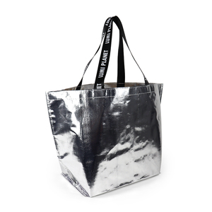 Thân thiện với môi tái sử dụng bạc kim loại PP nhiều lớp mua sắm túi có thể gập lại cho thuận tiện quà tặng chương trình khuyến mãi hoặc bao bì - Product Image 2