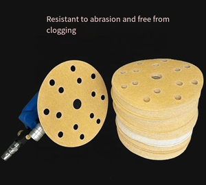 Bán buôn OEM 6-inch 150 mét PSA đĩa mài mòn móc vòng lặp giấy nhám màu vàng cao ngẫu nhiên theo dõi giấy nhám cho mài nóng bán - Product Image 6