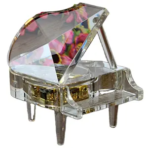 2023 Het Verkopen Van Unieke Ontwerp Piano Kristal Gravure Hoge Penetratie Kristalprint Foto 'S Voor Meubeldecoratie