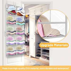 5 Tiers Clear Extra Large Behind Door Storage Closet Over the Door Hanging Organizer of 10 Compartments - Product Image 5