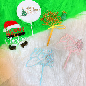 ท็อปเปอร์เค้กอะคริลิคตกแต่งลายคริสต์มาส รูปน้ำผึ้งและของหวาน สำหรับงานปาร์ตี้ในช่วงเทศกาล - Product Image 2