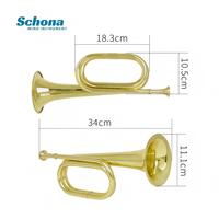 High Quality Lacquer Gold Finish Brass Bugle Call Charge Trumpet FH-74/74N Schona/OEM/ODM Brand China