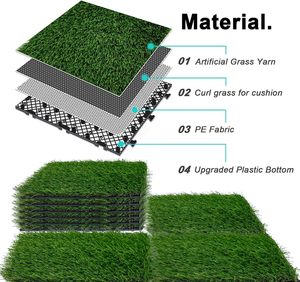 Dalles de gazon artificiel emboîtables de 30 mm pour <span class=keywords><strong>balcon</strong></span>, tapis de pelouse, vente en gros - Product Image 4