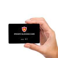 Wholesale Custom RFID Blocking Card CR80 Size PVC Anti Scan Card for Credit Card Protection