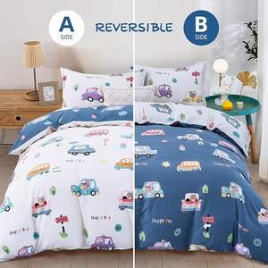 Ensemble <span class=keywords><strong>de</strong></span> <span class=keywords><strong>housse</strong></span> <span class=keywords><strong>de</strong></span> <span class=keywords><strong>couette</strong></span> pour enfants Twin Cotton Cartoon Car Truck Bedding Set for Boys Girls Comforter Cover Set - Product Image 3