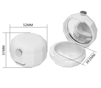 Boîtes vides en plastique ABS de grande capacité, multi-faces, portables, pour emballages cosmétiques, avec pinceau pour baume à lèvres, miroir, blush et masque pour les lèvres
