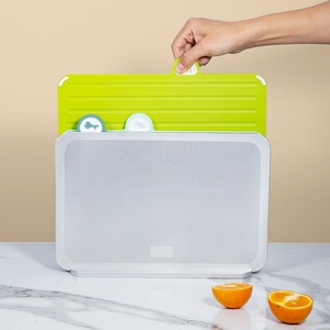 Multi-function <b>Plastic</b> Cutting Board Different Food Types Non-Slip Chopping Boards Double-sided Cutting Board Set with Stand - Product Image 2