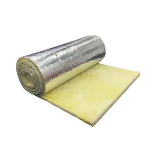 Isolasi Panas dinding atau atap isolasi termal dengan aluminium foil veneer kaca selimut wol atau gulungan atau serat kaca wol