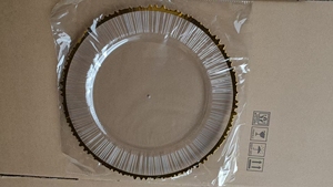 Assiettes rondes en plastique transparent de luxe de 33 cm avec bord doré, assiettes à dîner en <span class=keywords><strong>verre</strong></span> pour la décoration de mariage - Product Image 6