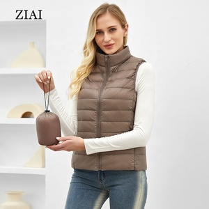 Chaleco Corto para <span class=keywords><strong>Mujer</strong></span>, Ligero y Cálido para Invierno, Chaqueta Exterior Delgada de Algodón - Product Image 3