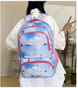 กระเป๋าเป้สะพายหลังลายพิมพ์สาวเกาหลีสไตล์เซ็กซี่สีชมพูสำหรับนักเรียนวัยรุ่น - Product Image 5