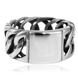 European And American Style <b>Titanium</b> Steel Hollow Woven <b>Ring</b> Unisex Party Jewelry Steel Gold - Product Image 5