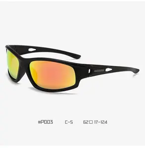 Óculos de sol polarizados coloridos para homens, óculos de sol esportivos para ciclismo ao ar livre personalizados TAC
