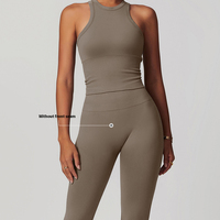 Ensemble de vêtements de sport pour femmes, de haute qualité, OEM, pour la salle de sport, ensembles de fitness, vêtements de sport, tenue de yoga, vêtements de sport à haute élasticité
