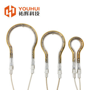 Youhui Single <b>Tube</b> Gold Plated Halogen Infrared <b>Heating</b> Lamp 220V 450W High Temperature Energy Saving - Product Image 3