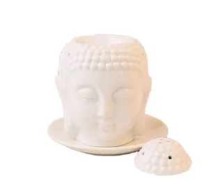 Keramik Penyebar Aroma Lilin Buddha Ornamen Zen Rumah Aromaterapi Buddha