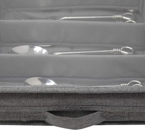 Đồ Dùng Flatware Lưu Trữ Ngực Với Nắp Rõ Ràng Và Có Thể Điều Chỉnh Ngăn Bộ Đồ Ăn Nhà Bếp Hộp Lưu Trữ Cho Tổ Chức Đồ Dùng - Product Image 6
