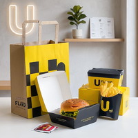 Boîte d'emballage alimentaire à emporter en carton, design gratuit, boîte à sandwich, boîte à hamburger, boîte à burger carrée en kraft personnalisée et imprimée