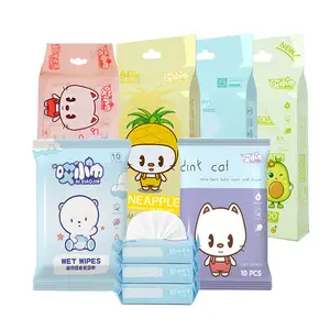 Fashion Mini wet wipes package Eco-Friendly Updated Portable Small Package Travel Wet Wipes