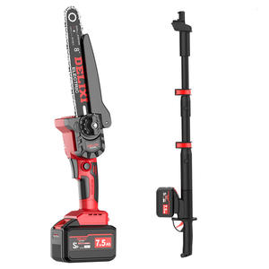 Scie à chaîne sans fil Delixi à batterie au lithium, scie à élaguer portative rechargeable, scie à élaguer pour l'arbre, la taille des arbres, le jardin, haute altitude - Product Image 5