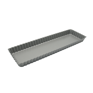 Plaque rectangulaire 36 x 12 cm avec fond amovible, revêtement antiadhésif pour la cuisson des pizzas, des tartes et des pâtisseries - Product Image 2