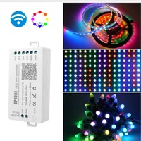 Contrôleur LED SP108E SPI Wifi, application pour smartphone, pour bande lumineuse WS2812B WS2813 SK9822 SK6812 RGBW APA102 LPD8806, DC5-24V