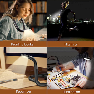 Lumière <span class=keywords><strong>de</strong></span> livre rechargeable mains libres 3 couleurs réglables pour la lecture <span class=keywords><strong>de</strong></span> nuit - Product Image 5