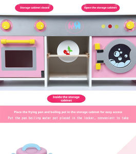 Nouvel ensemble <span class=keywords><strong>de</strong></span> jouets éducatifs en bois pour <span class=keywords><strong>cuisine</strong></span>, jeu <span class=keywords><strong>de</strong></span> rôle pour garçons et filles, cuisinière, pour <span class=keywords><strong>les</strong></span> enfants <span class=keywords><strong>de</strong></span> 2 à 13 ans - Product Image 5