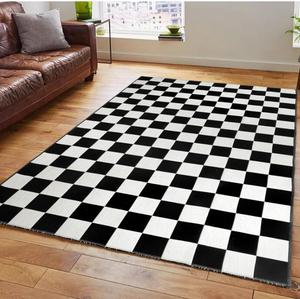 Elastic Fabric Stretch Rectangular Spandex <strong>Black</strong> and White Checkered Racing <strong>Table</strong> <strong>Covers</strong> Tablecloth for Wedding Event Patio - Product Image 3