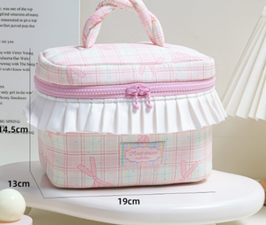 กระเป๋าเครื่องสำอางพกพาลายลูกไม้<span class=keywords><strong>เค้ก</strong></span>น่ารัก ปี 2026 สำหรับผู้หญิง - Product Image 4