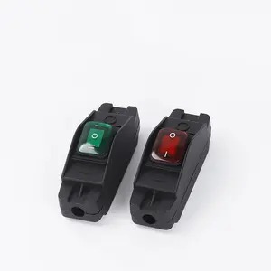 308 su geçirmez Inline kordon anahtarı DPST lamba Inline anahtarı kablo kırmızı işıklı 12V anahtarı 20A 125V AC elektrikli ev aletleri için