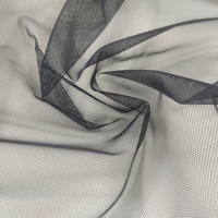 Tissu en maille de tulle respirant léger sans formaldéhyde dentelle en nylon teint uni avec fonction extensible pour robes de mariée voiles