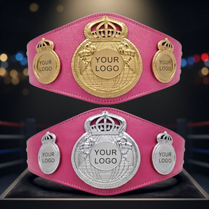Cinturón de Campeonato de Boxeo Personalizado Huzaim Elite Sports, en Oro y Plata, de Cuero PU, Unisex, Equipo de Artes Marciales Resistente - Product Image 2