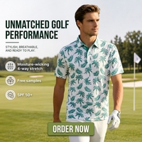 Polo de golf sportif pour homme à séchage rapide, personnalisable avec logo, imprimé rayé décontracté en Spandex numérique pour joueurs occasionnels et compétitifs