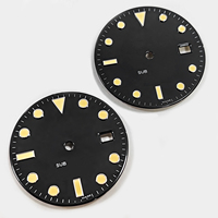 Cadran noir brillant SUB Date, pièce 16610LV 16610LN, avec mouvement 3135